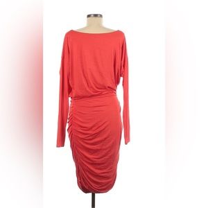 Athleta Solstice Bodycon Dress medium coral